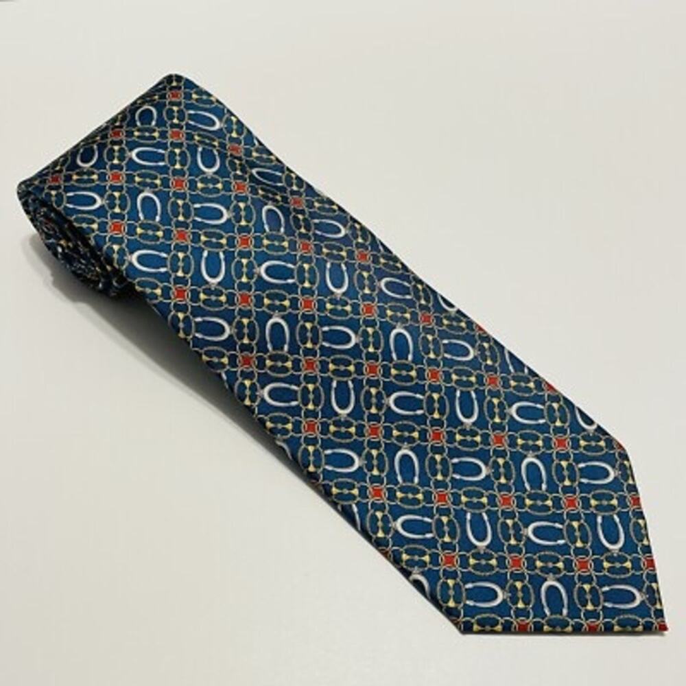 Fendi Classic Silk 90’s Tie, Horseshoe Design